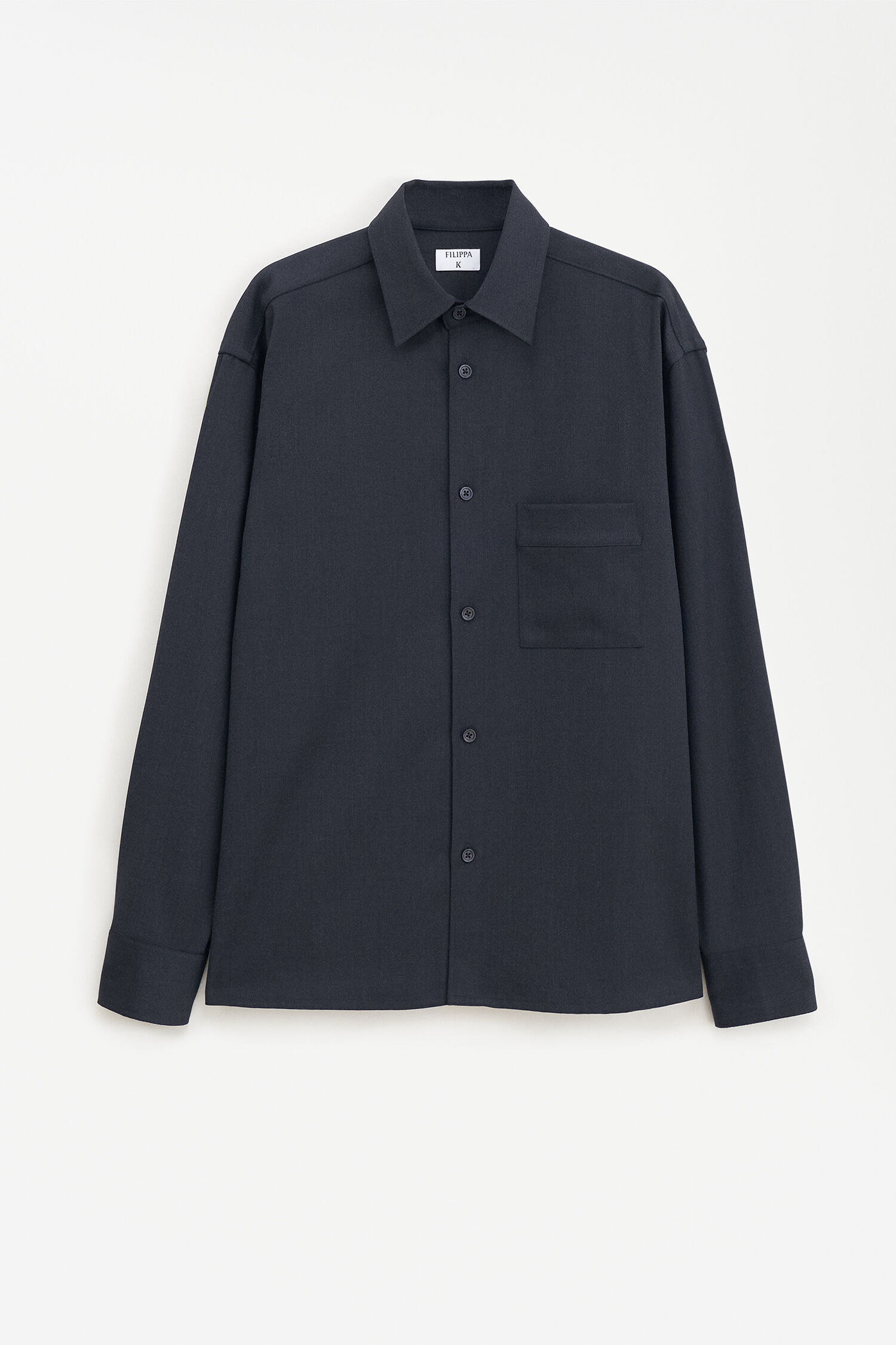 W Boxy Wool Twill Shirt